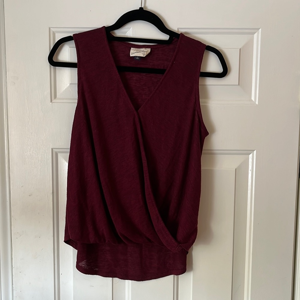 Womens tank top with cross over front for added style